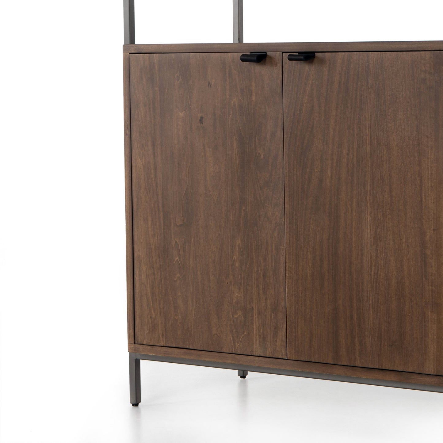 023 SI-1717047 | Additional Silo | Trey Modular Wide Bookcase by Four Hands. Made from solid poplar, top grain leather, iron in a modern style.