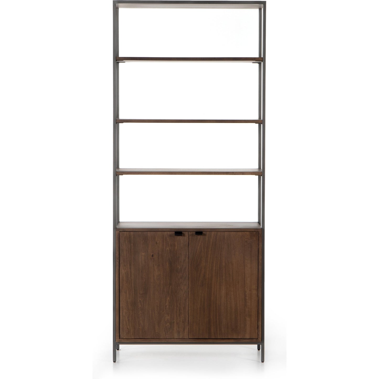 005 SI-1717047 | Additional Silo | Trey Modular Wide Bookcase by Four Hands. Made from solid poplar, top grain leather, iron in a modern style.