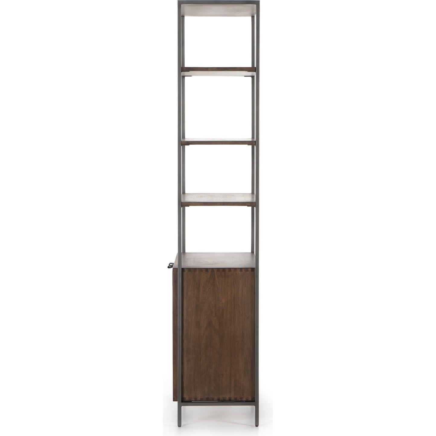 009 SI-1717047 | Additional Silo | Trey Modular Wide Bookcase by Four Hands. Made from solid poplar, top grain leather, iron in a modern style.
