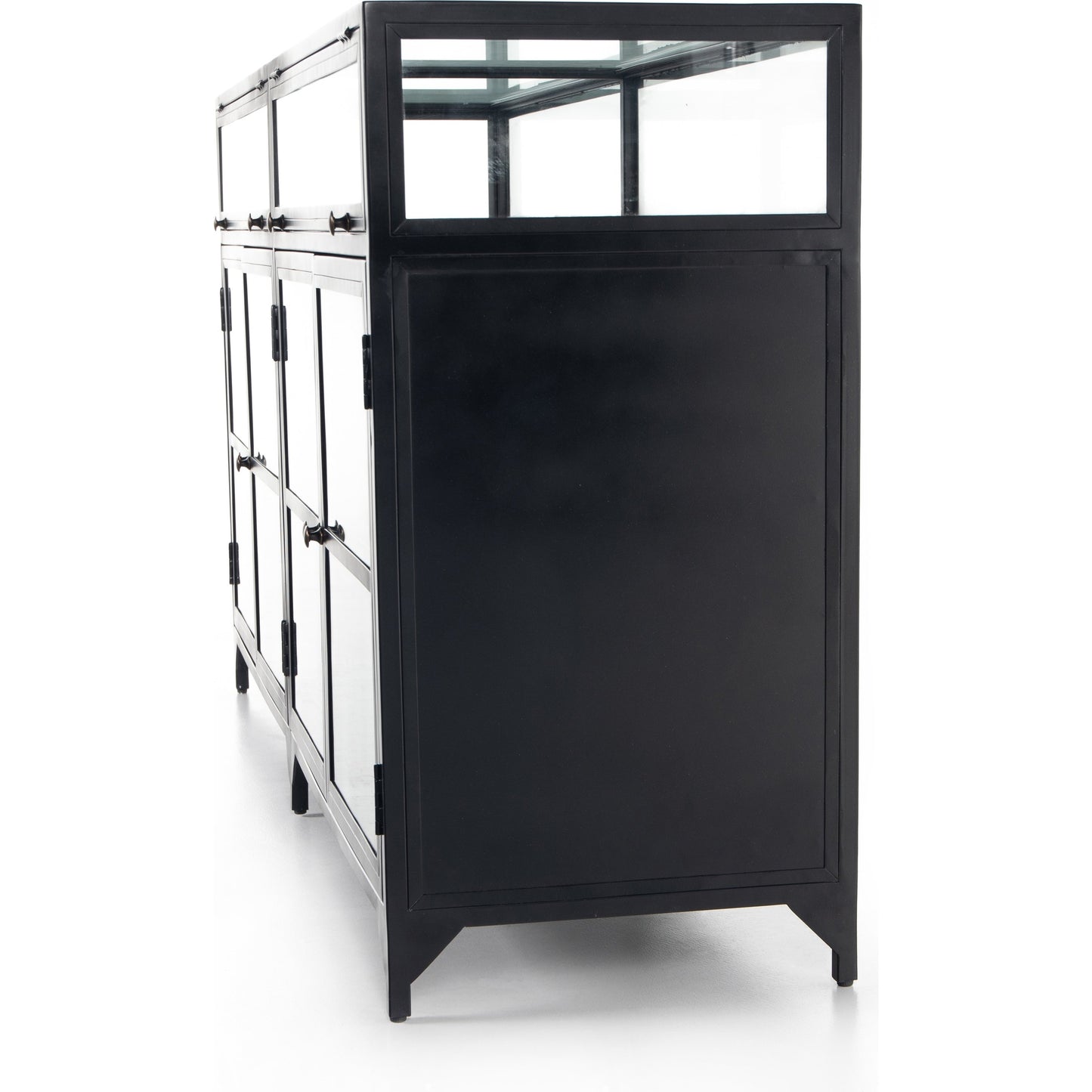 010 SI-1716668 | Additional Silo | Shadow Box Sideboard by Four Hands in black. Made from iron in a modern style.