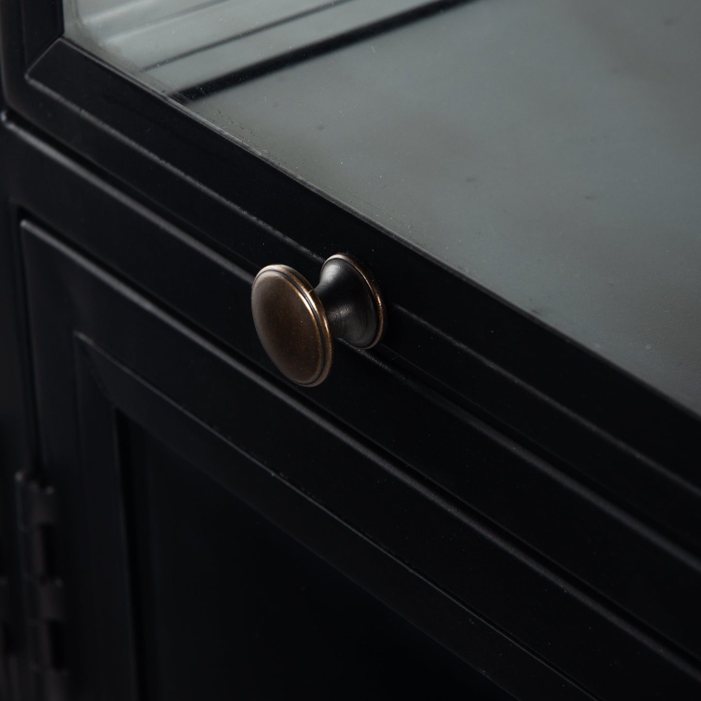 011 SI-1716668 | Additional Silo | Shadow Box Sideboard by Four Hands in black. Made from iron in a modern style.