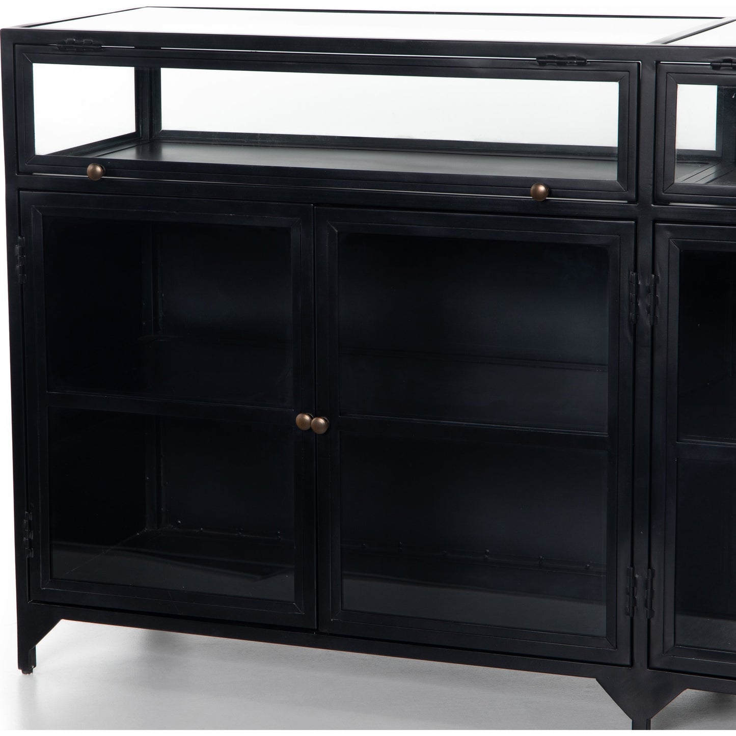 013 SI-1716668 | Additional Silo | Shadow Box Sideboard by Four Hands in black. Made from iron in a modern style.