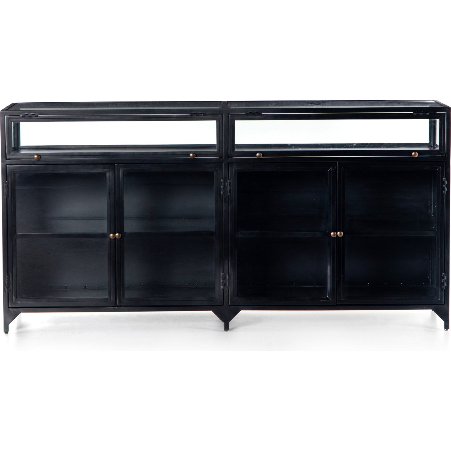 003 SI-1716668 | Additional Silo | Shadow Box Sideboard by Four Hands in black. Made from iron in a modern style.
