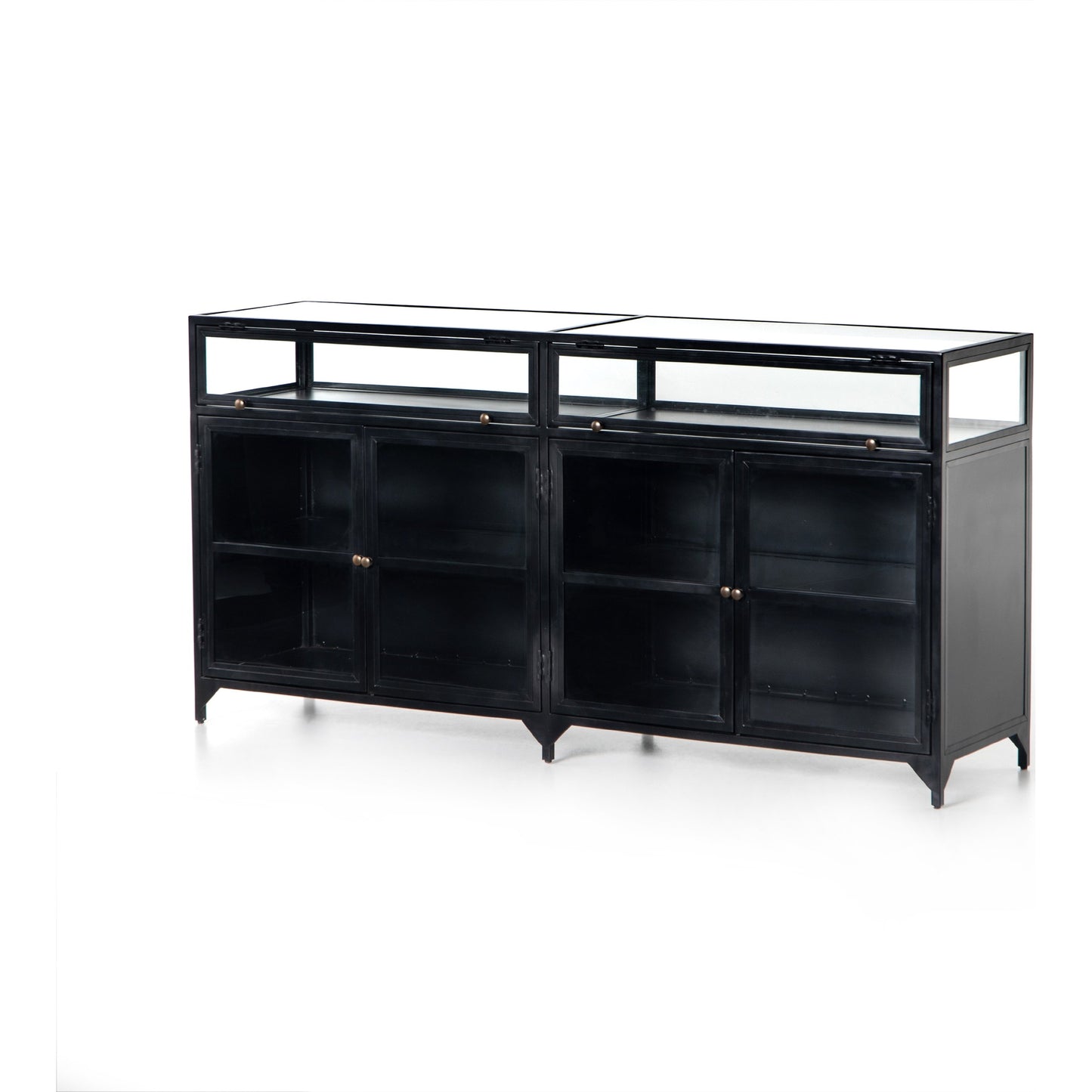 001 SI-1716668 | Additional Silo | Shadow Box Sideboard by Four Hands in black. Made from iron in a modern style.