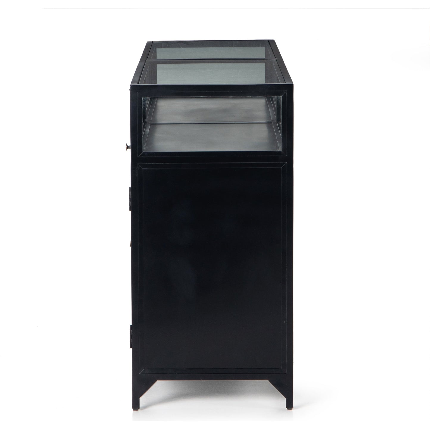 005 SI-1716668 | Additional Silo | Shadow Box Sideboard by Four Hands in black. Made from iron in a modern style.