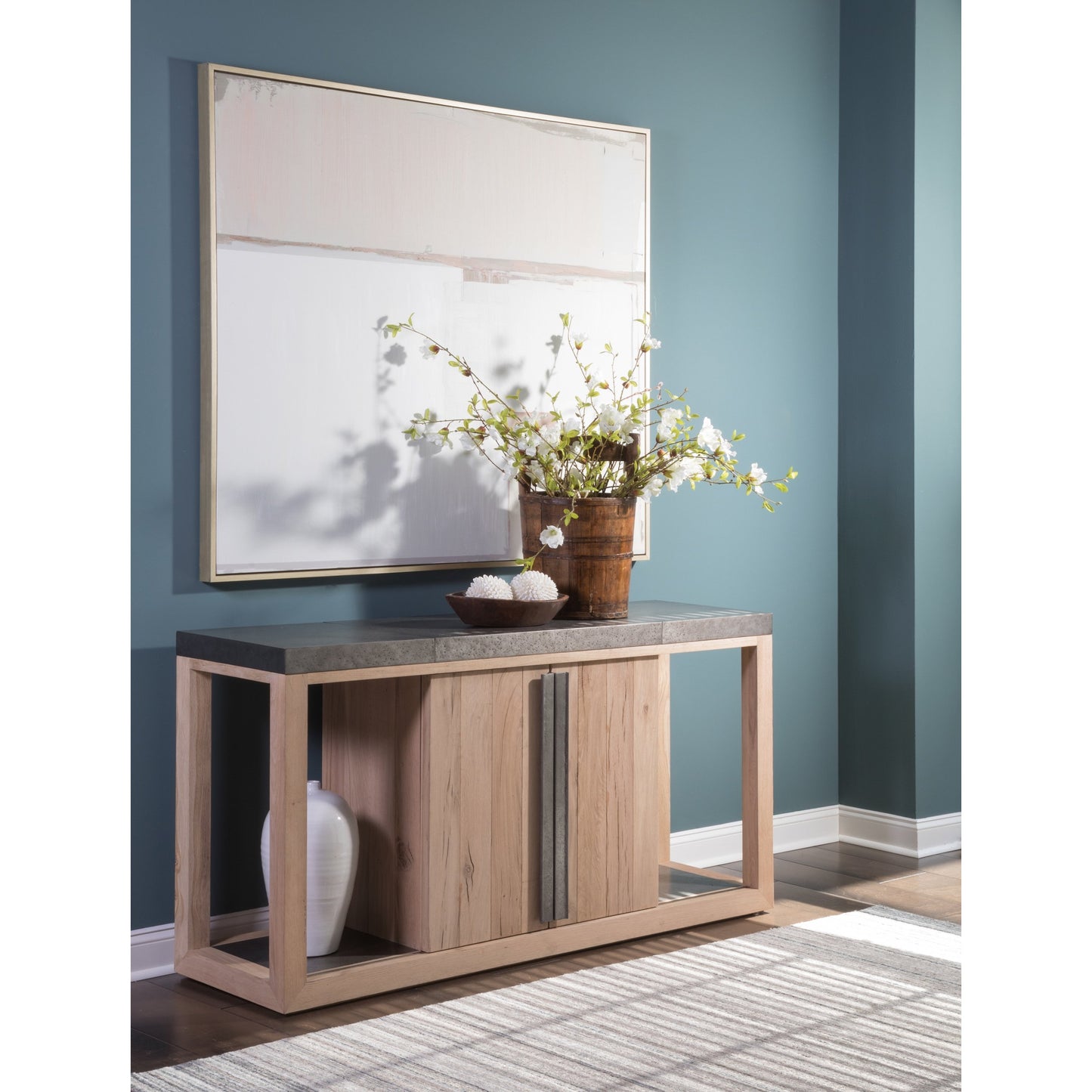008 SI-1770635 | Lifestyle | Verite Buffet by Artistica Home in natural, antiqued gun metal. Made from unique in a modern style.