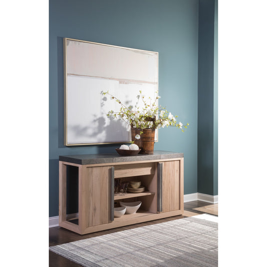 Verite Buffet by Artistica Home in natural, antiqued gun metal. Made from unique in a modern style.