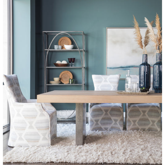 Verite Dining Table by Artistica Home in natural, antiqued gun metal. Made from unique in a modern style.