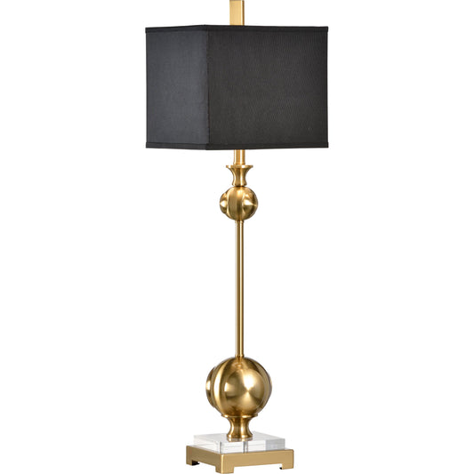 Opus Lamp by Wildwood in antique brass, clear. Made from other: metal in a traditional style.