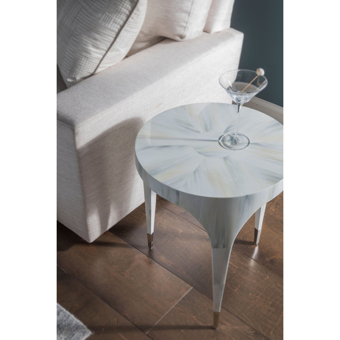 003 SI-1770442 | Lifestyle | Bello Spot Table by Artistica Home in white, gray bone. Made from unique in a modern style.