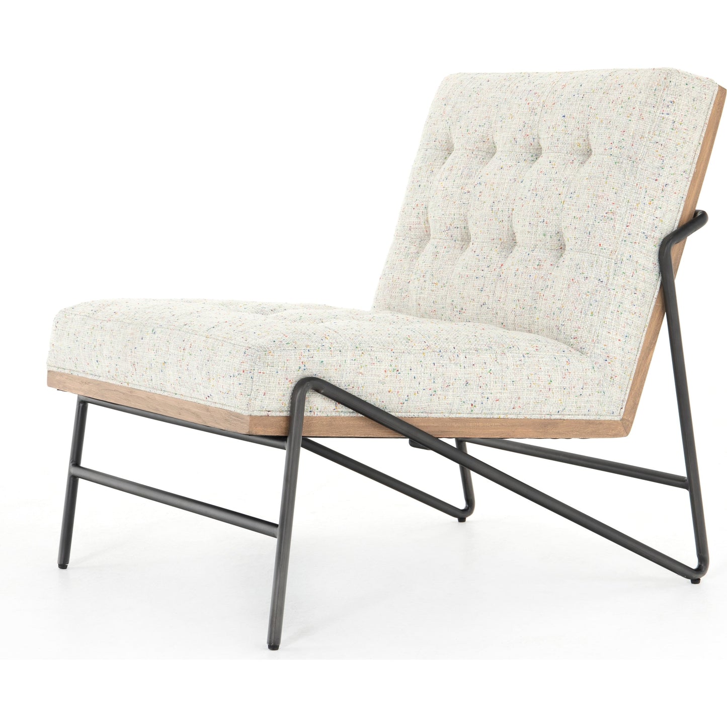 002 SI-1716536 | Additional Silo | Romy Chair by Four Hands in neutral fleck. Made from 60% polyester, 40% acrylic, solid beech, iron in a modern style.