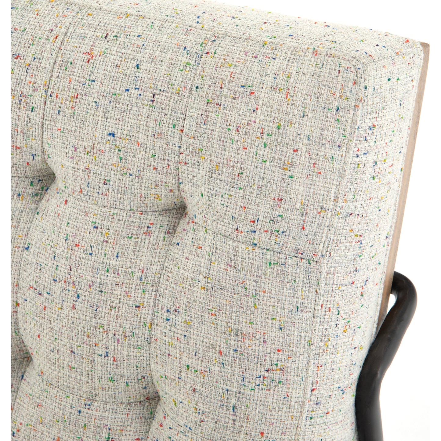 009 SI-1716536 | Additional Silo | Romy Chair by Four Hands in neutral fleck. Made from 60% polyester, 40% acrylic, solid beech, iron in a modern style.