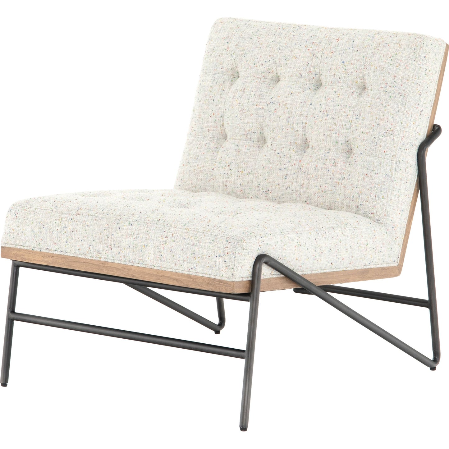 001 SI-1716536 | Additional Silo | Romy Chair by Four Hands in neutral fleck. Made from 60% polyester, 40% acrylic, solid beech, iron in a modern style.