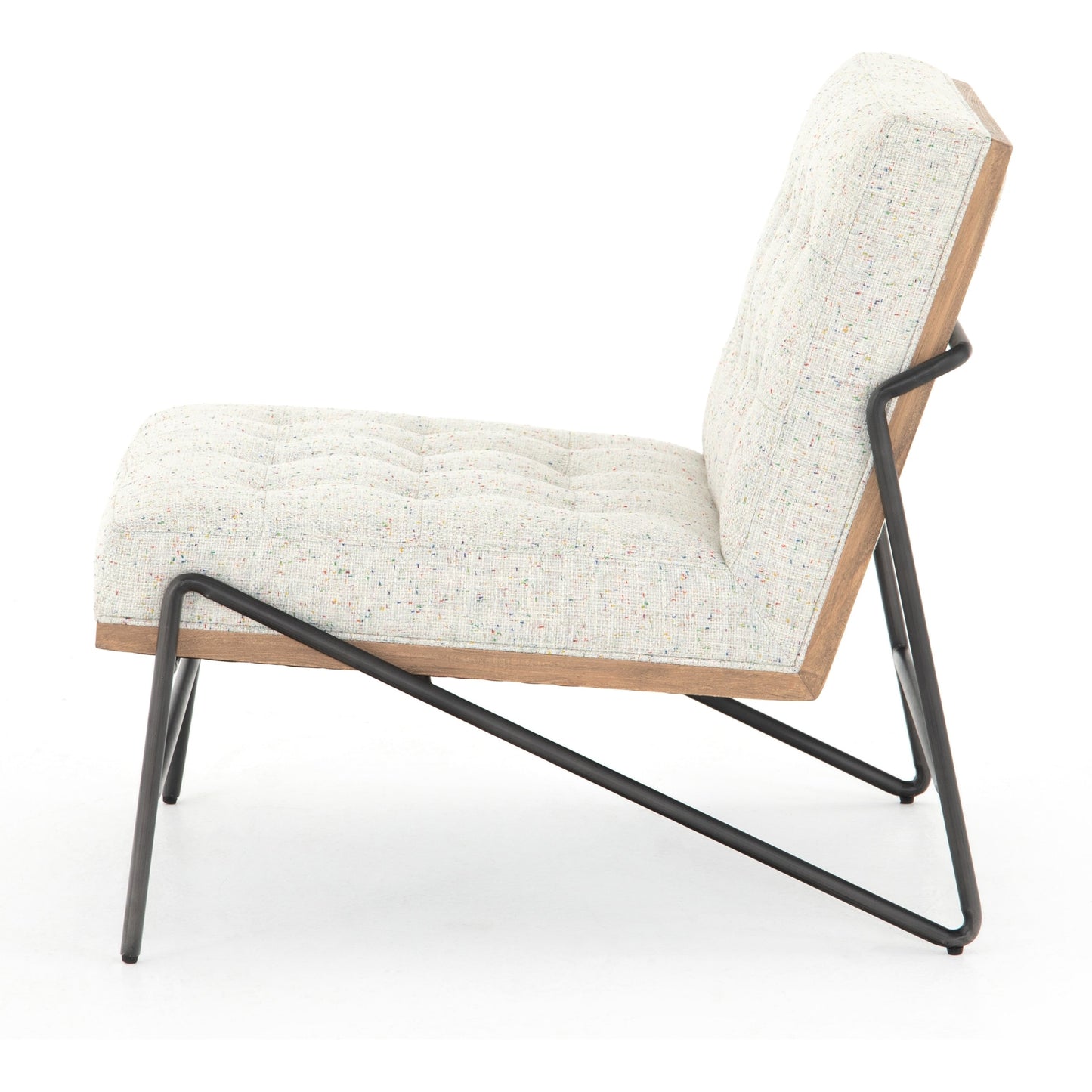 004 SI-1716536 | Additional Silo | Romy Chair by Four Hands in neutral fleck. Made from 60% polyester, 40% acrylic, solid beech, iron in a modern style.