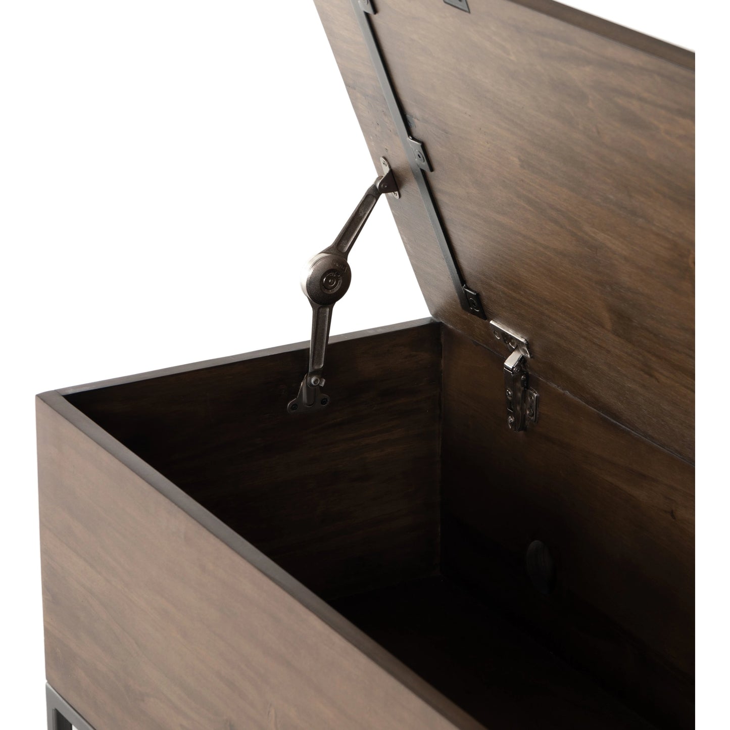 033 SI-1717053 | Additional Silo | Trey Trunk by Four Hands. Made from solid poplar, top grain leather, iron in a rustic style.