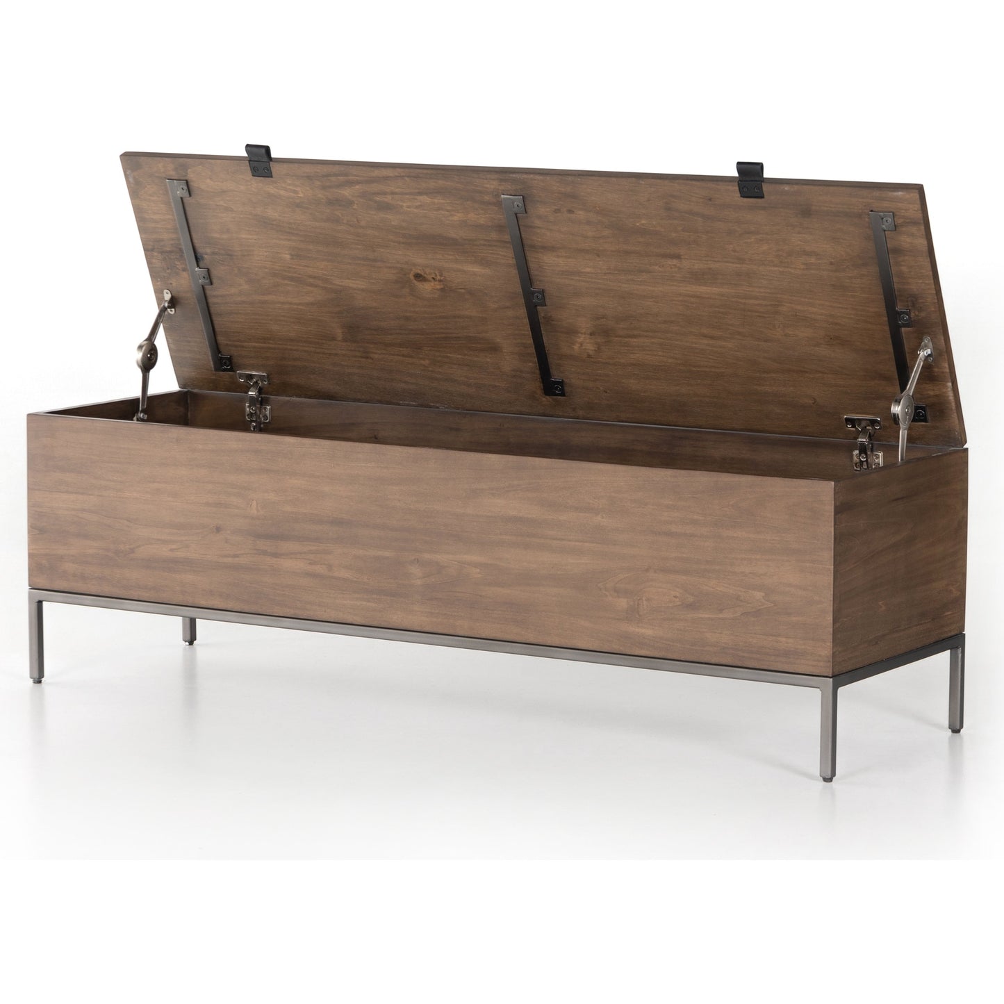 007 SI-1717053 | Additional Silo | Trey Trunk by Four Hands. Made from solid poplar, top grain leather, iron in a rustic style.