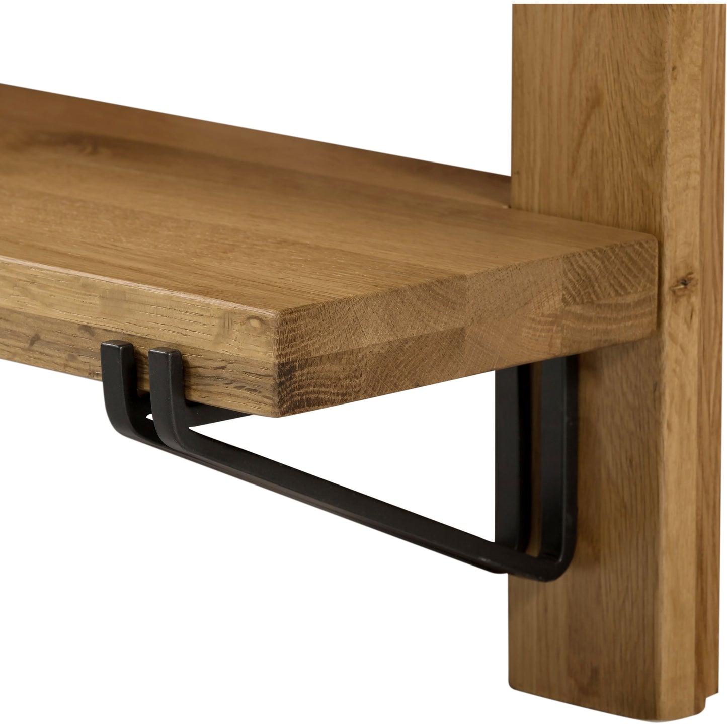 005 SI-1716393 | Additional Silo | Pivott Shelf by Four Hands in dark iron, natural oak. Made from iron, oak veneer, solid oak in a rustic style.