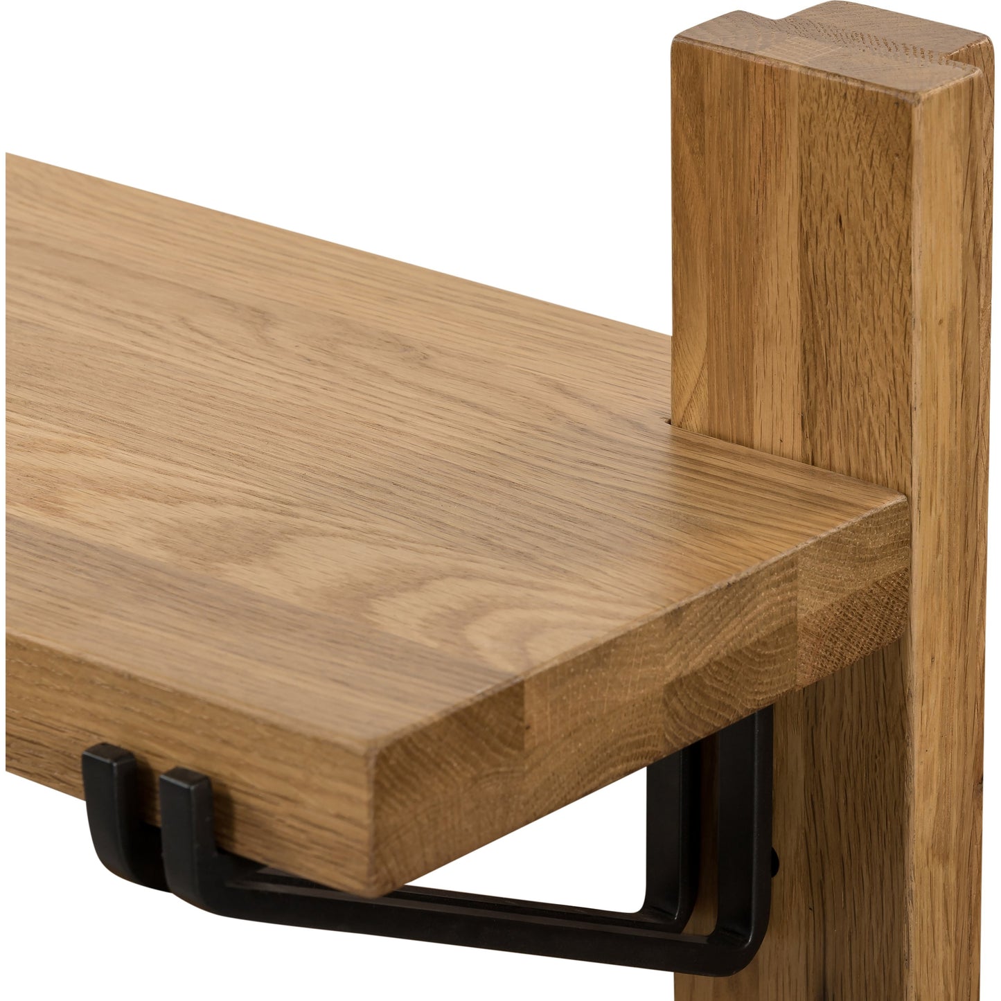 006 SI-1716393 | Additional Silo | Pivott Shelf by Four Hands in dark iron, natural oak. Made from iron, oak veneer, solid oak in a rustic style.
