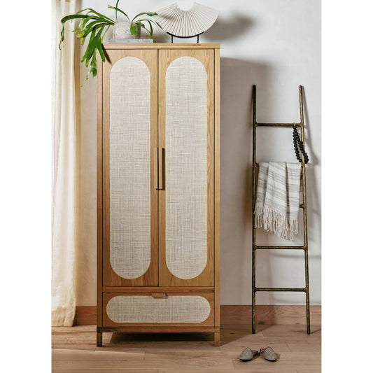 Boothe Ladder by Four Hands in antique brass. Made from iron in a cottage & farmhouse style.