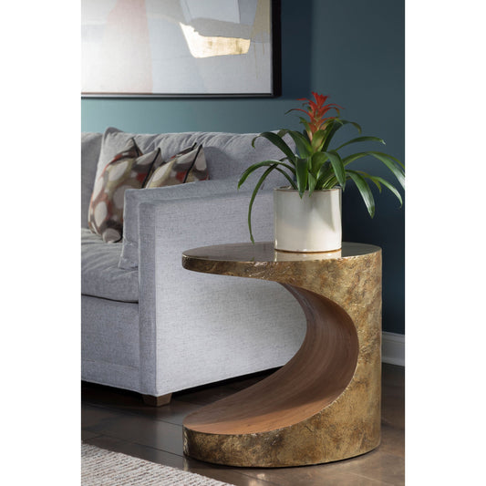 Thornton Side Table by Artistica Home in antique bronze. Made from unique in a transitional style.
