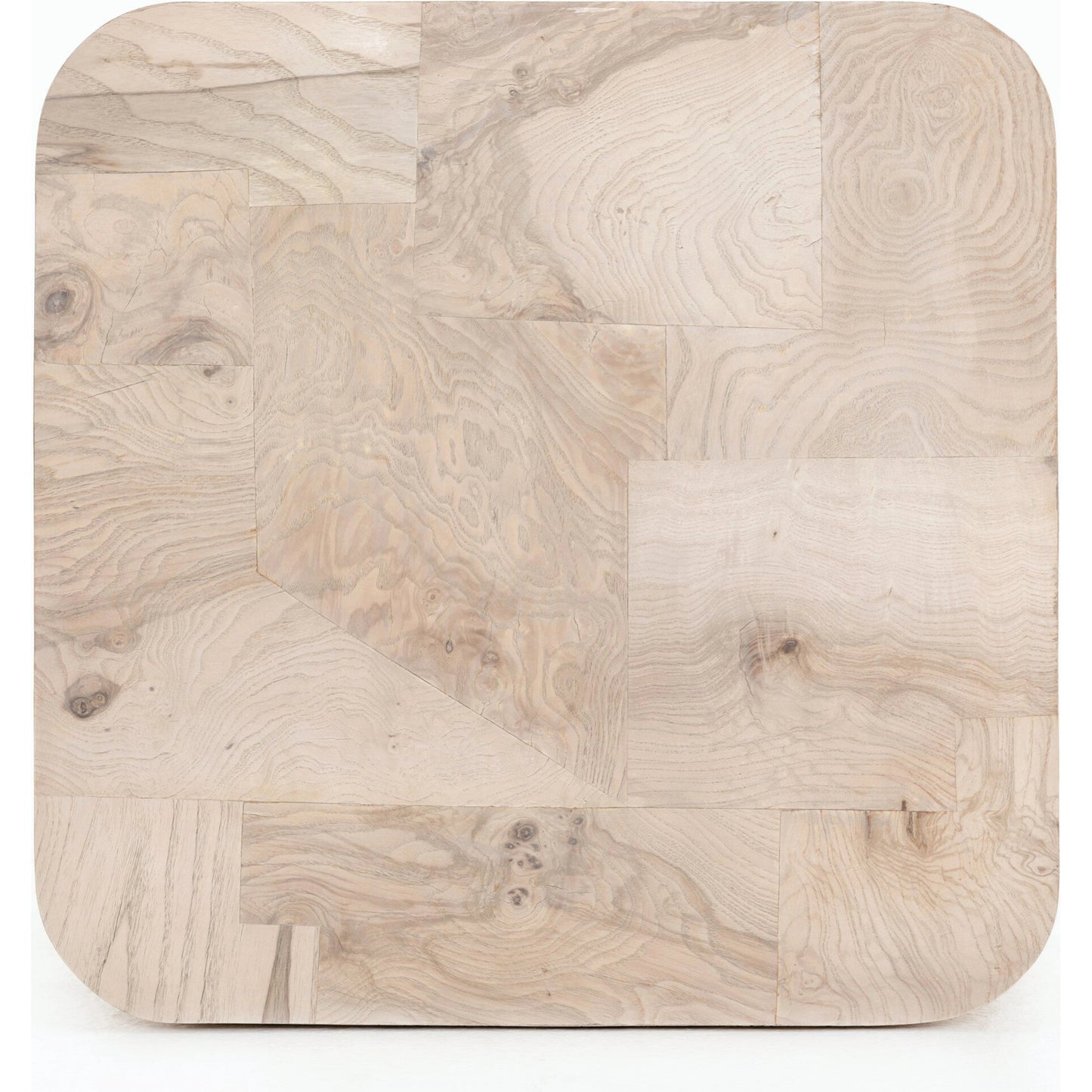 019 SI-1714475 | Additional Silo | Blanco End Table by Four Hands in bleached burl. Made from ash burl veneer, thick mahogany veneer in a modern style.