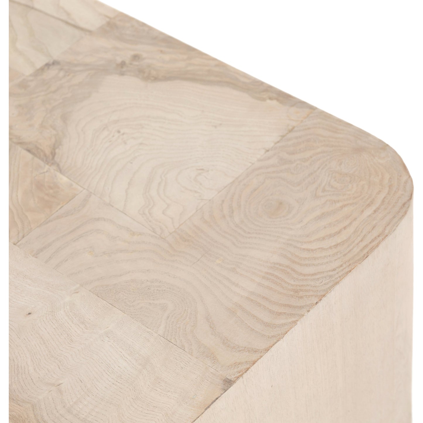 009 SI-1714475 | Additional Silo | Blanco End Table by Four Hands in bleached burl. Made from ash burl veneer, thick mahogany veneer in a modern style.
