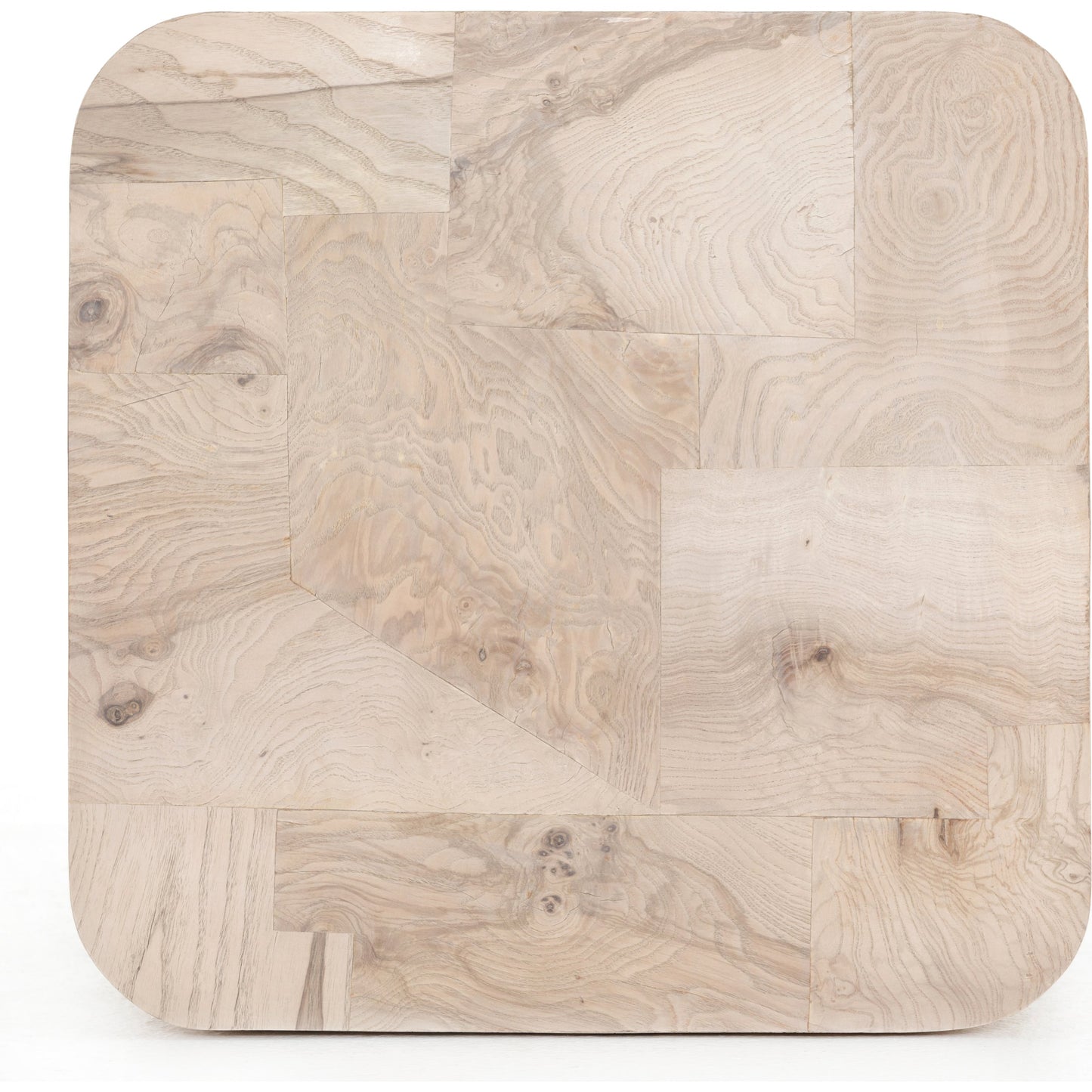 005 SI-1714475 | Additional Silo | Blanco End Table by Four Hands in bleached burl. Made from ash burl veneer, thick mahogany veneer in a modern style.