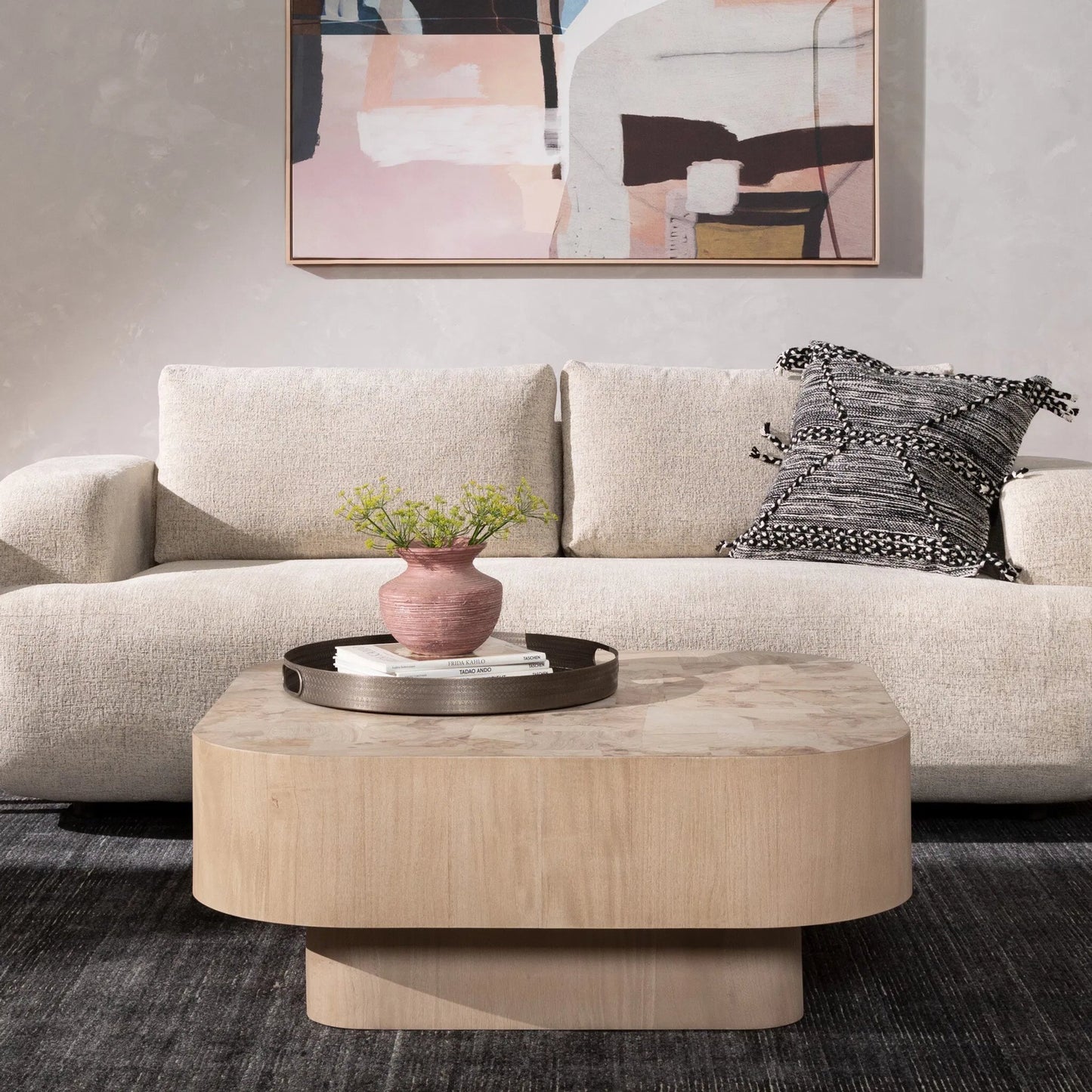 027 SI-1714473 | Lifestyle | Blanco Coffee Table by Four Hands. Made from unique in a modern style.