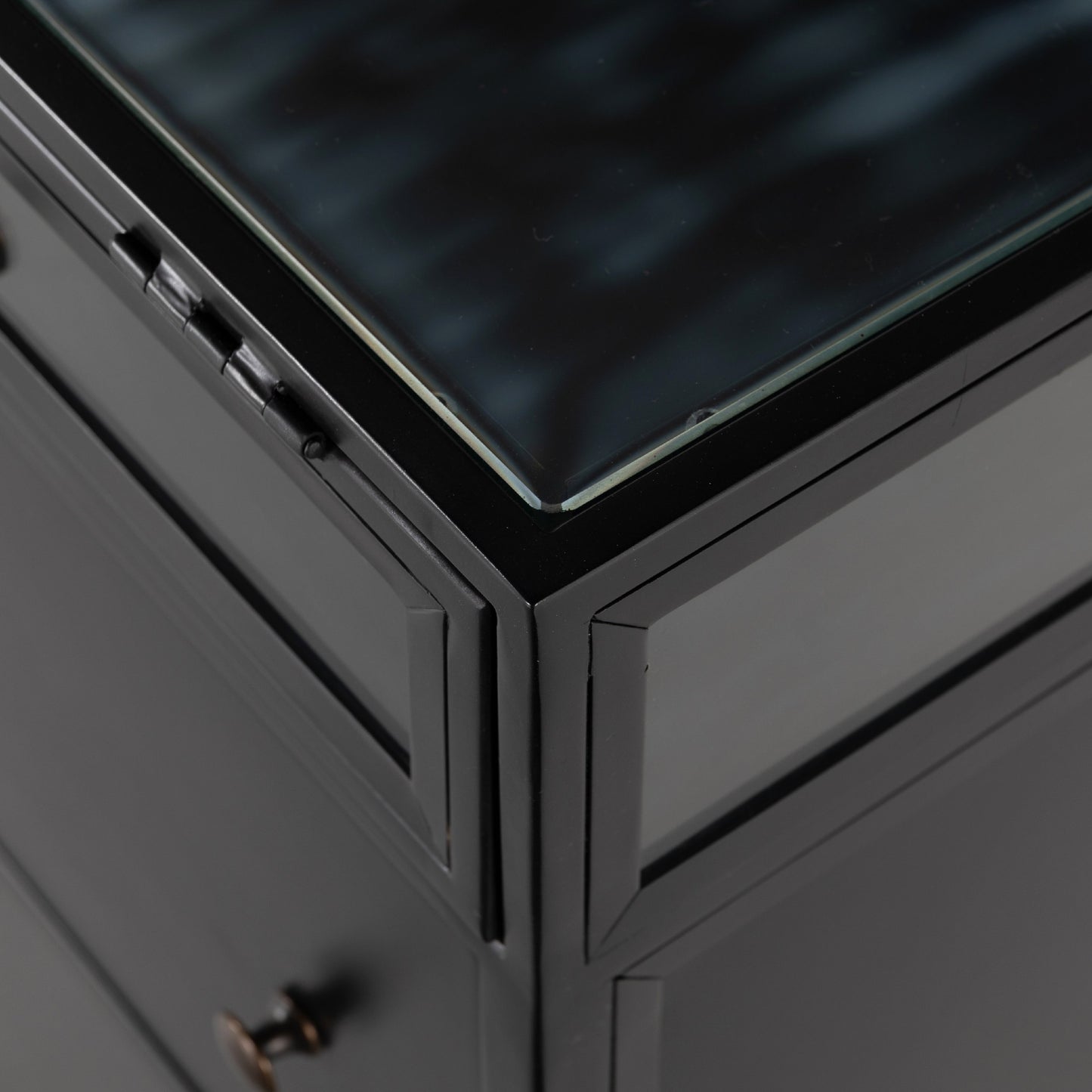 010 SI-1716661 | Additional Silo | Shadow Box Executive Desk by Four Hands in black. Made from iron in a modern style.