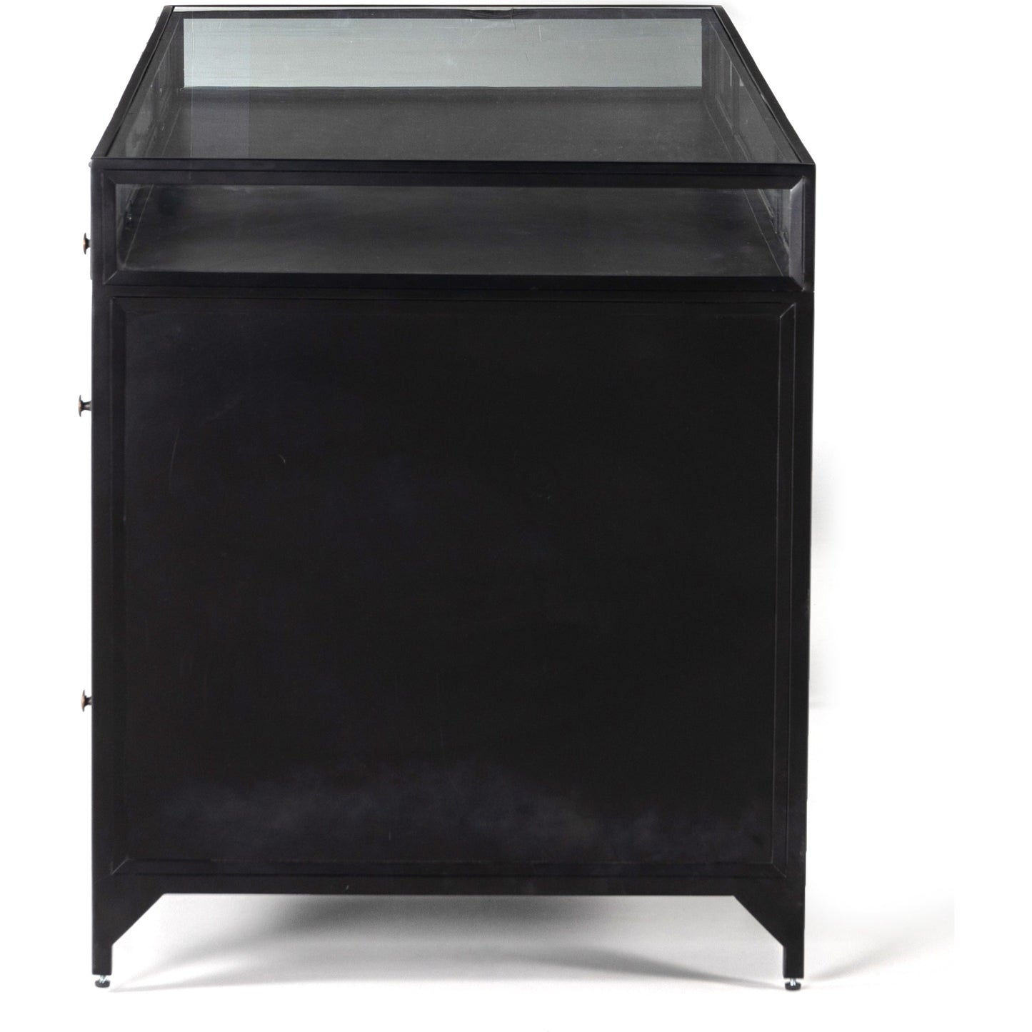 005 SI-1716661 | Additional Silo | Shadow Box Executive Desk by Four Hands in black. Made from iron in a modern style.