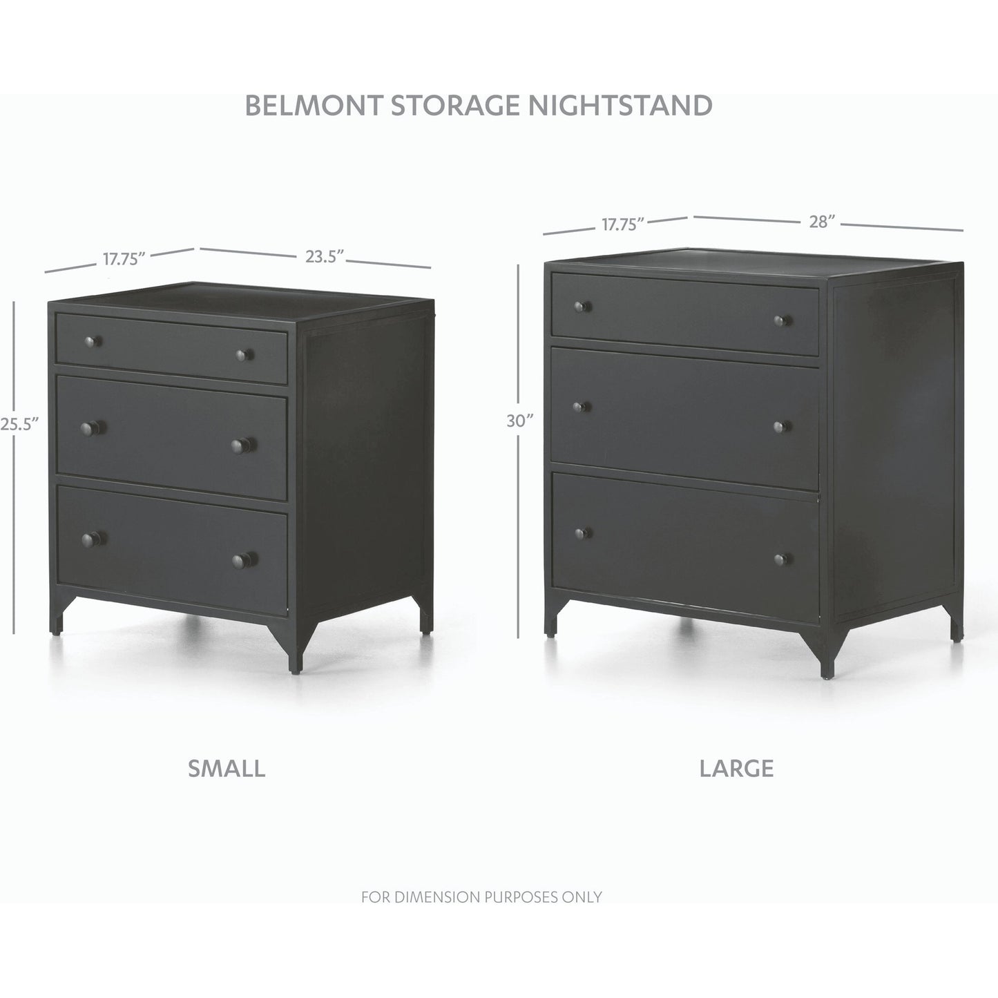 004 SI-2158064 | Additional Silo | Belmont Large Storage Nightstand by Four Hands in black, weathered bronze and black. Made from iron in a modern style.