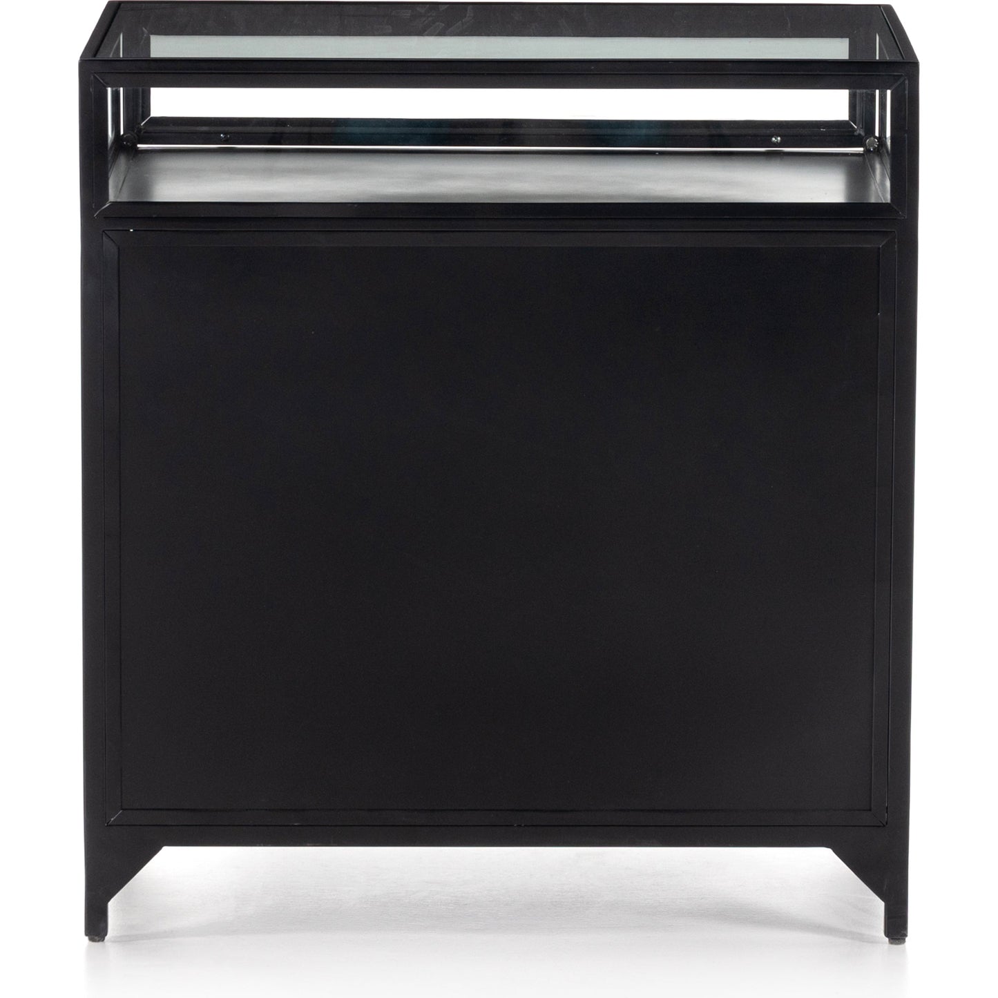 006 SI-1716666 | Additional Silo | Shadow Box Nightstand by Four Hands in black. Made from iron in a modern style.