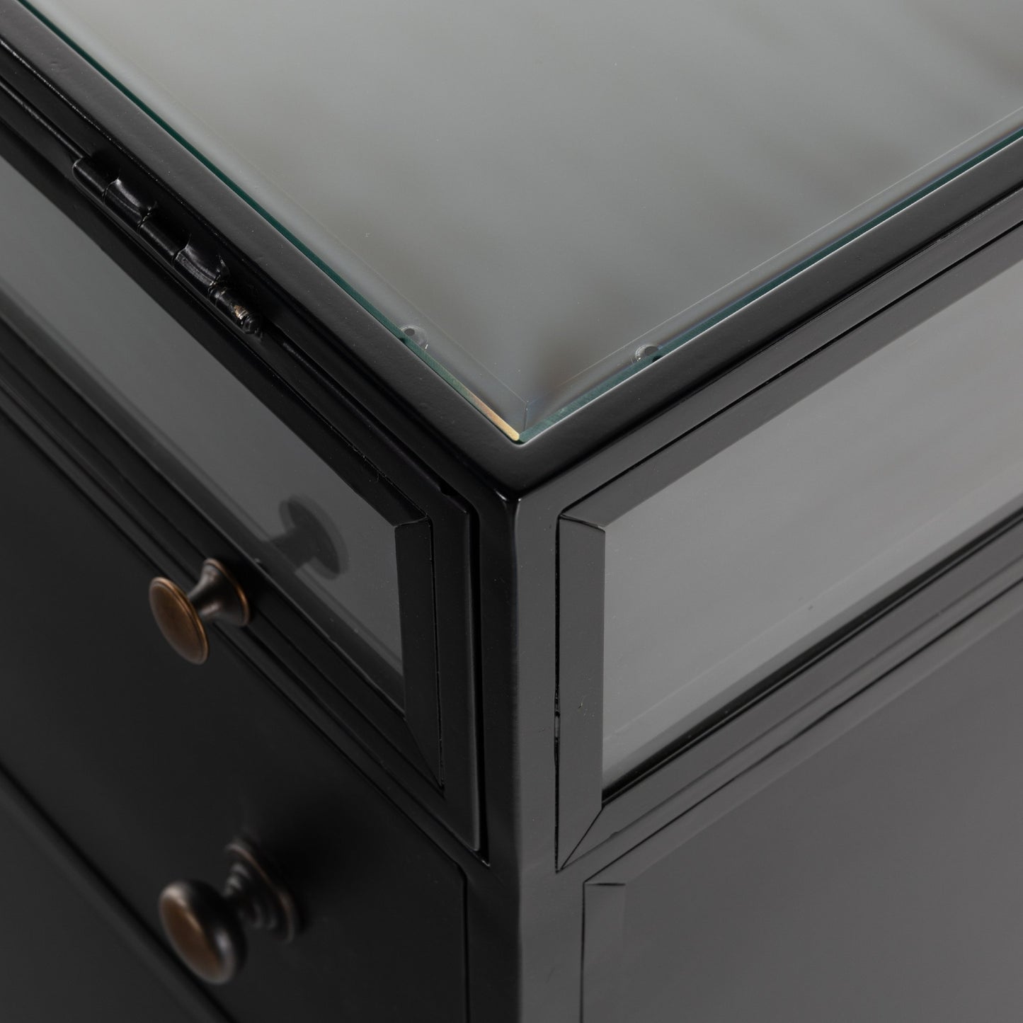 008 SI-1716666 | Additional Silo | Shadow Box Nightstand by Four Hands in black. Made from iron in a modern style.