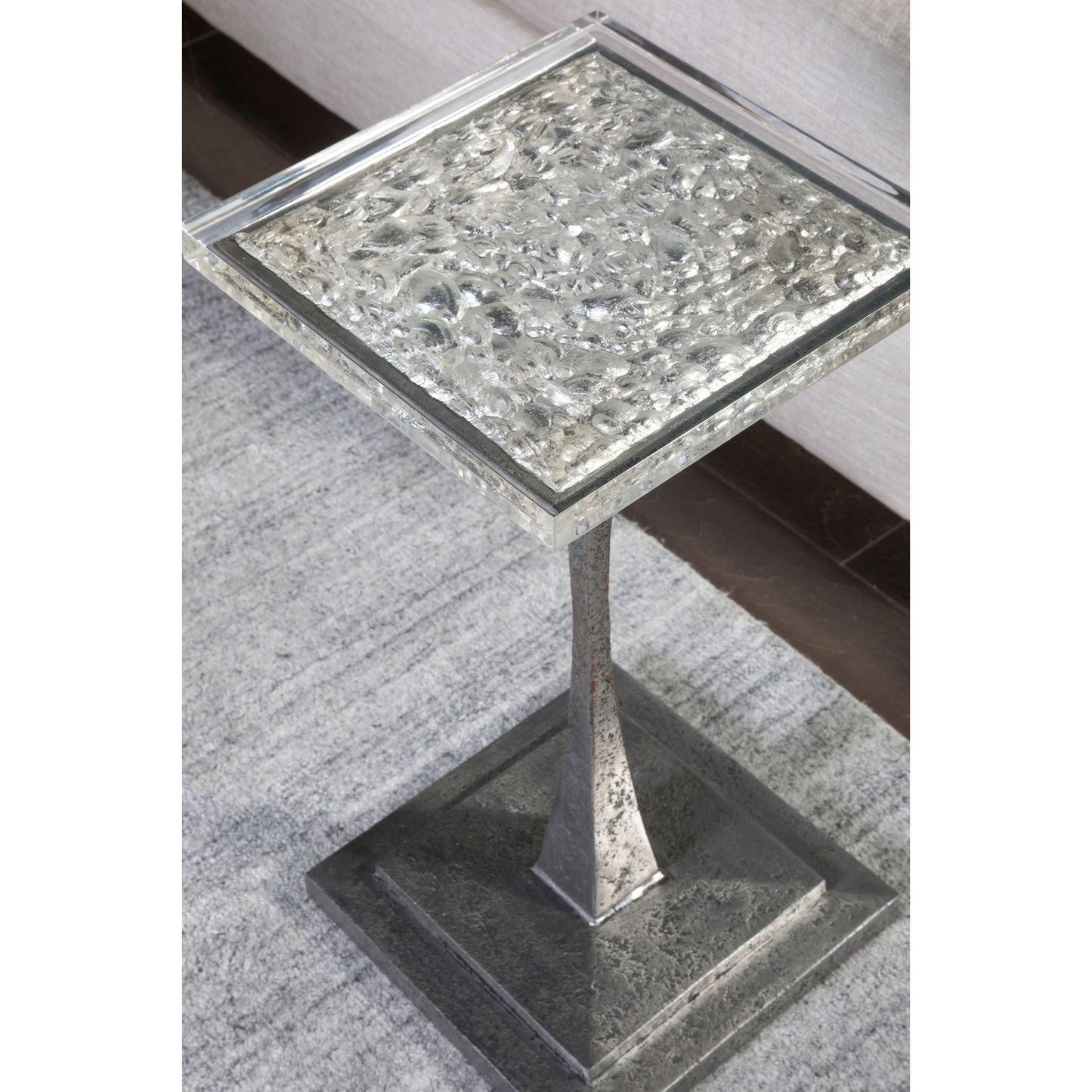 004 SI-1770580 | Lifestyle | Montreaux Table by Artistica Home in antique nickel. Made from unique in a modern style.