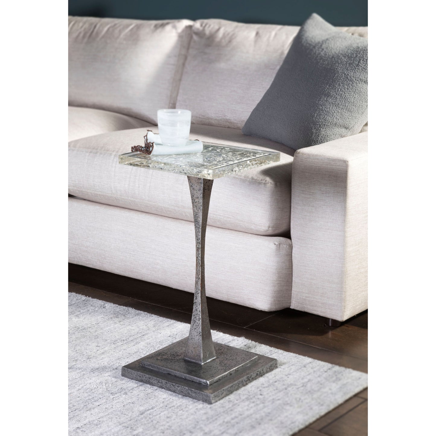 003 SI-1770580 | Lifestyle | Montreaux Table by Artistica Home in antique nickel. Made from unique in a modern style.