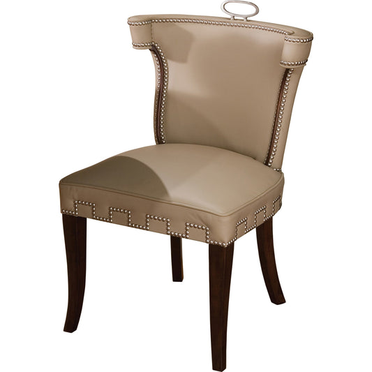 Casino Chair by Global Views in dark walnut. Made from rubber in a traditional style.