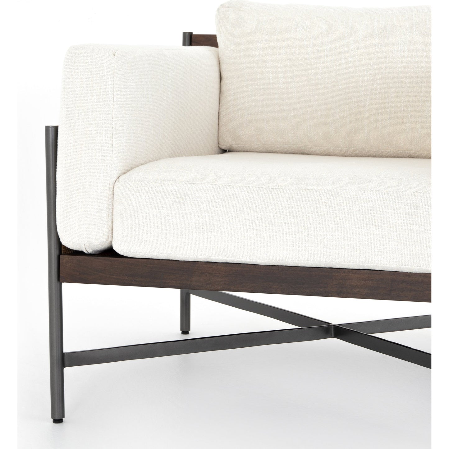 010 SI-1715738 | Additional Silo | Jordan Chair by Four Hands in puebla moon, charcoal grey, warm brown solid, natural cane and puebla moon, natural cane. Made from 66% polyester, 34% cotton, rattan, iron in a coastal style.