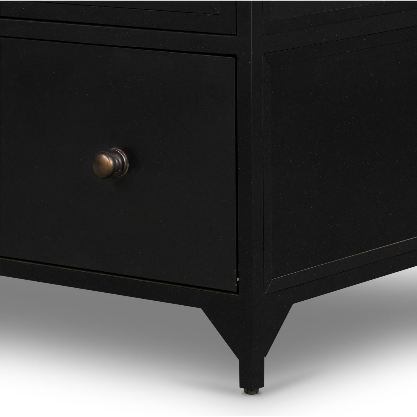 002 SI-1716656 | Additional Silo | Shadow Box Cabinet by Four Hands in black, weathered bronze. Made from iron in a modern style.