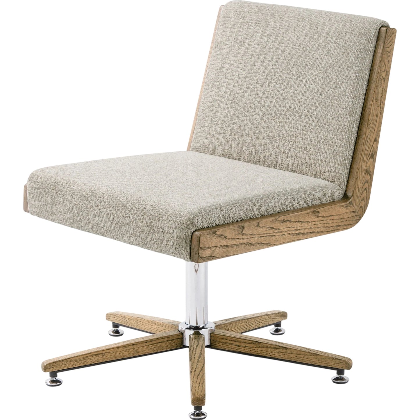 001 SI-1797945 | Primary Silo | Carla Desk Chair by Four Hands. Made from 100% polyester, solid oak in a modern style.