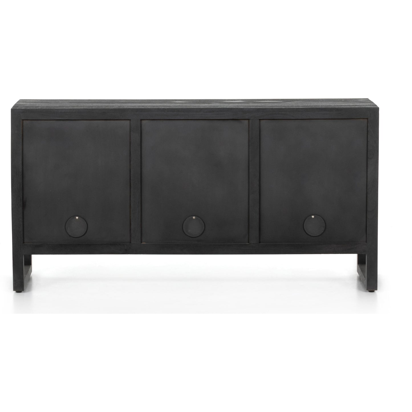 005 SI-1798402 | Additional Silo | Lorne Media Console by Four Hands in dark reeded totem. Made from solid mango, solid mixed reclaimed wood in a modern style.