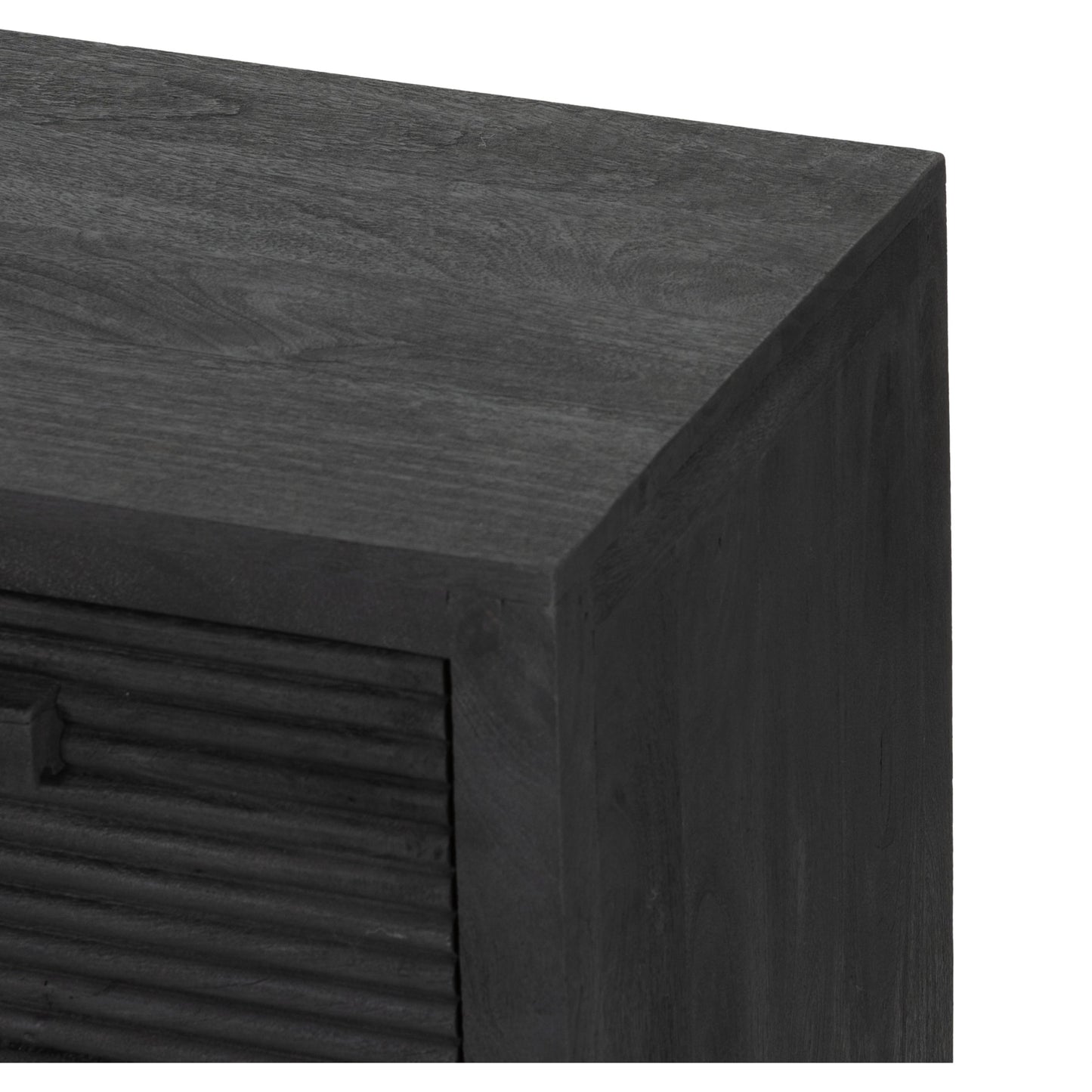 009 SI-1798402 | Additional Silo | Lorne Media Console by Four Hands in dark reeded totem. Made from solid mango, solid mixed reclaimed wood in a modern style.