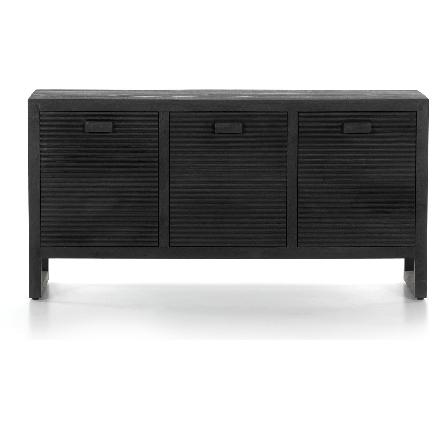 003 SI-1798402 | Additional Silo | Lorne Media Console by Four Hands in dark reeded totem. Made from solid mango, solid mixed reclaimed wood in a modern style.