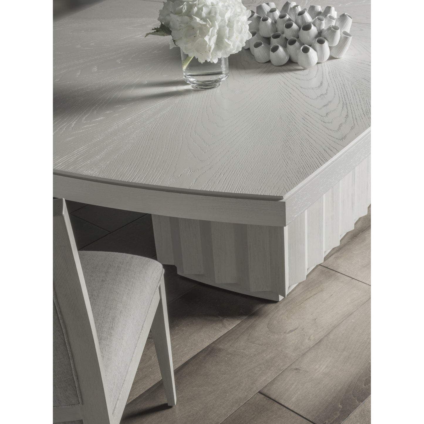 002 SI-1823406 | Additional Silo | Sarto Dining Table by Artistica Home in cerused white grey. Made from unique in a transitional style.
