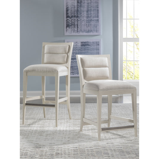 Stella Barstool by Artistica Home in cerused white gray. Made from unique in a transitional style.