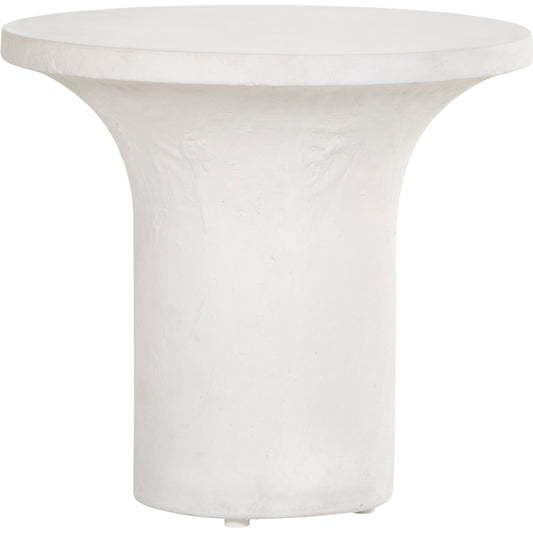 000 SI-1798332 | Primary Silo | Parra Low End Table by Four Hands in plaster molded concrete, white concrete and white. Made from concrete in a modern style.