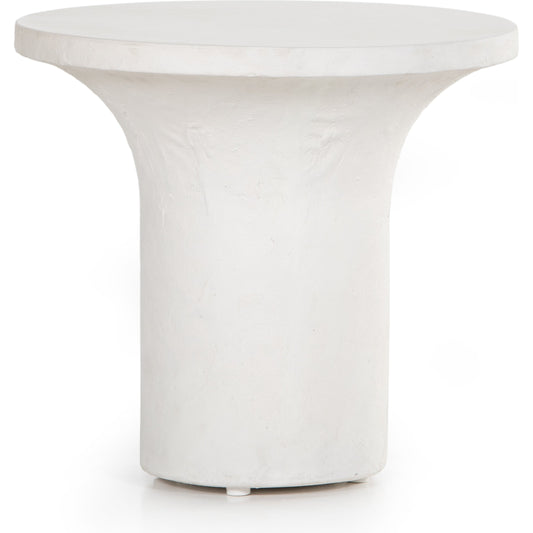 001 SI-1798332 | Additional Silo | Parra Low End Table by Four Hands in plaster molded concrete, white concrete and white. Made from concrete in a modern style.