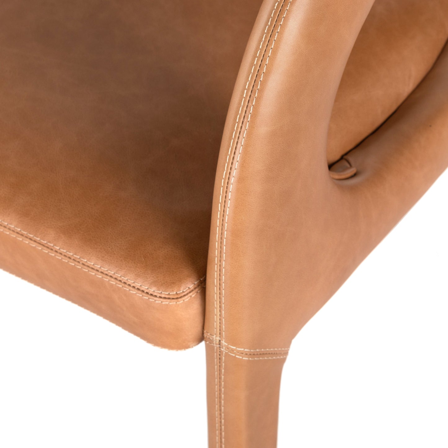007 SI-1797599 | Additional Silo | Hawkins Dining Bench by Four Hands in sonoma butterscotch. Made from top grain leather, poplar plywood, 100% polyester in a modern style.