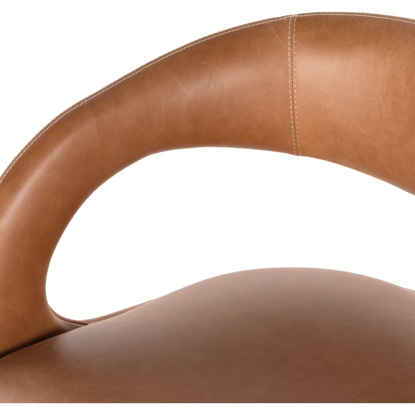 008 SI-1797599 | Additional Silo | Hawkins Dining Bench by Four Hands in sonoma butterscotch. Made from top grain leather, poplar plywood, 100% polyester in a modern style.