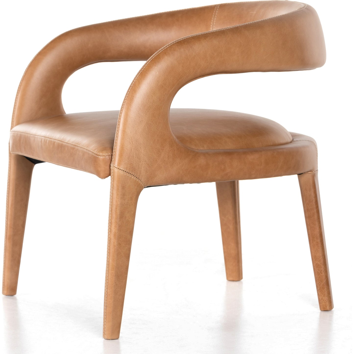 002 SI-1797901 | Additional Silo | Hawkins Chair by Four Hands in sonoma butterscotch. Made from top grain leather, poplar plywood, 100% polyester in a modern style.