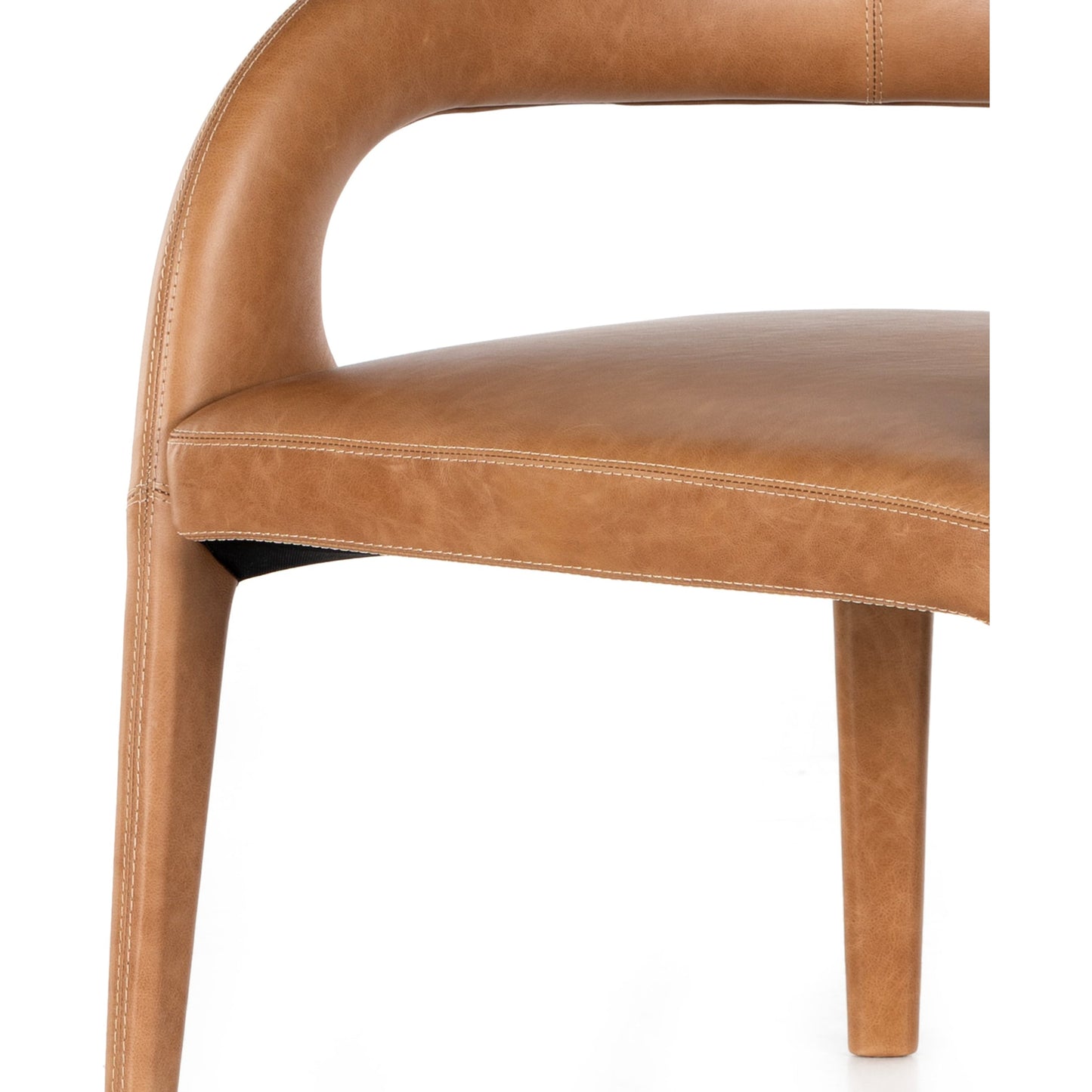 010 SI-1797901 | Additional Silo | Hawkins Chair by Four Hands in sonoma butterscotch. Made from top grain leather, poplar plywood, 100% polyester in a modern style.